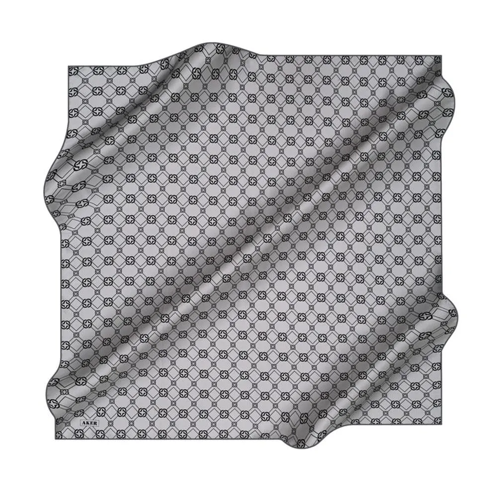 Aker Monogram Classic Silk Scarf #72