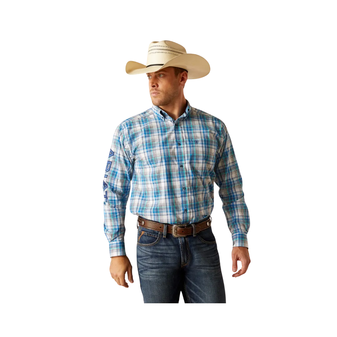 Ariat Men's Pro Series Team Griffen Classic Fit White Shirt