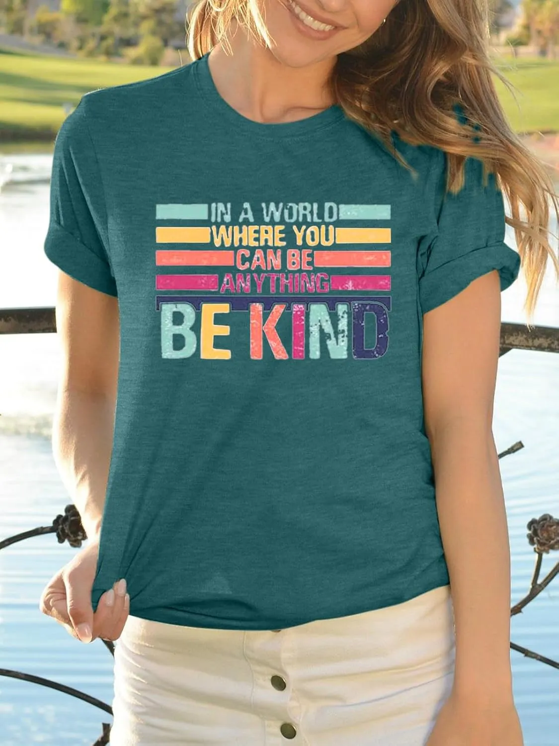 Be Kind Shirt Women Kindness Teacher Shirts Cute Graphic Tee Inspirational Blessed Short Sleeve Tops