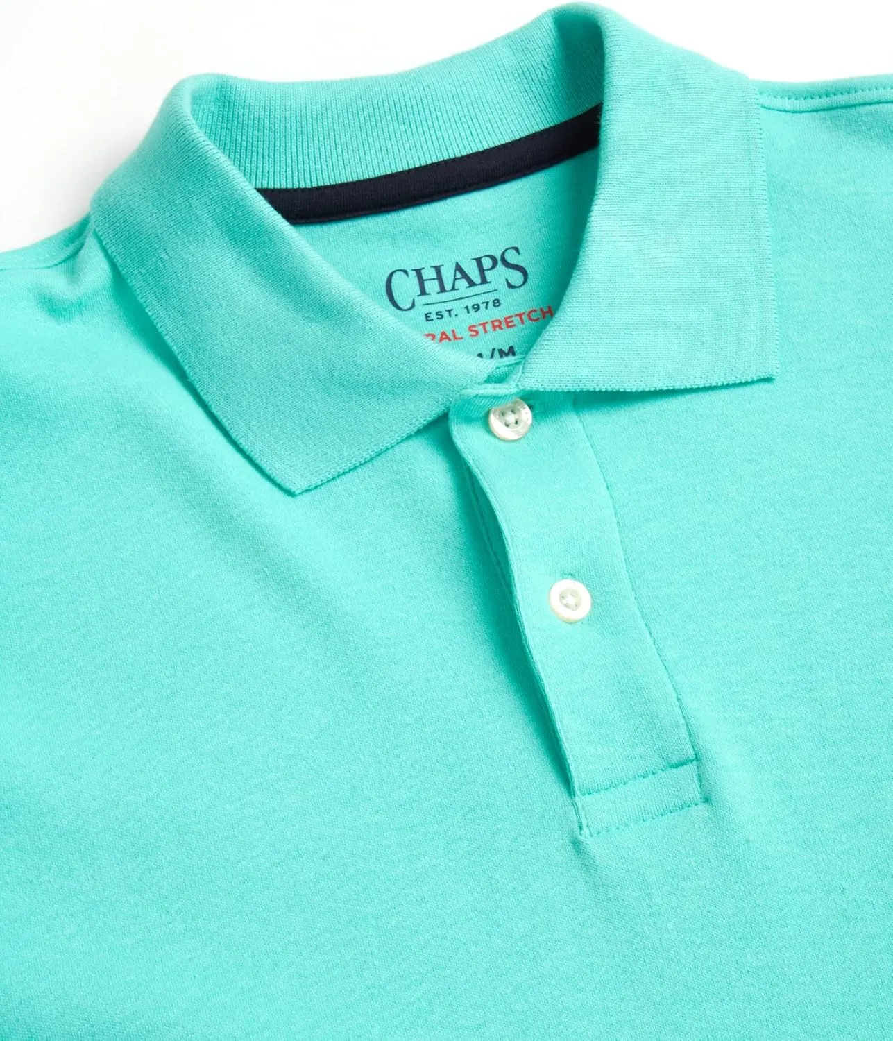 Chaps Men's Polo Shirt - Classic Fit Short Sleeve 2-Button Double Knit Cotton Polo Shirt (S-XL)