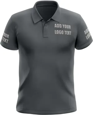 Custom Polo Shirts for Men Women Personalized Design Your Own Text Logo Name Embroidered Dry Fit Golf Shirt