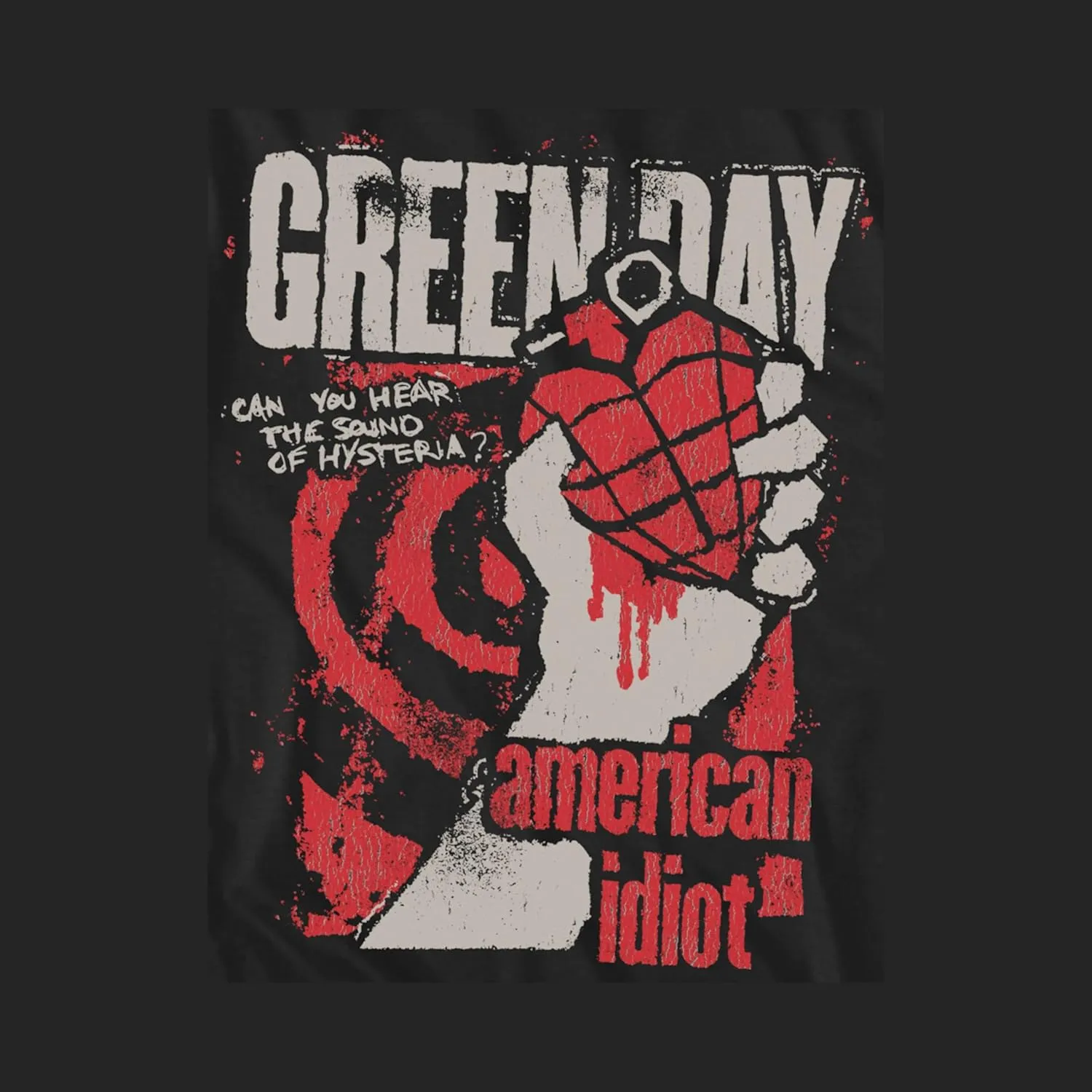 Green Day American Idiot Mens Black Short Sleeve T Shirt Punk Rock Vintage Style Graphic Tees