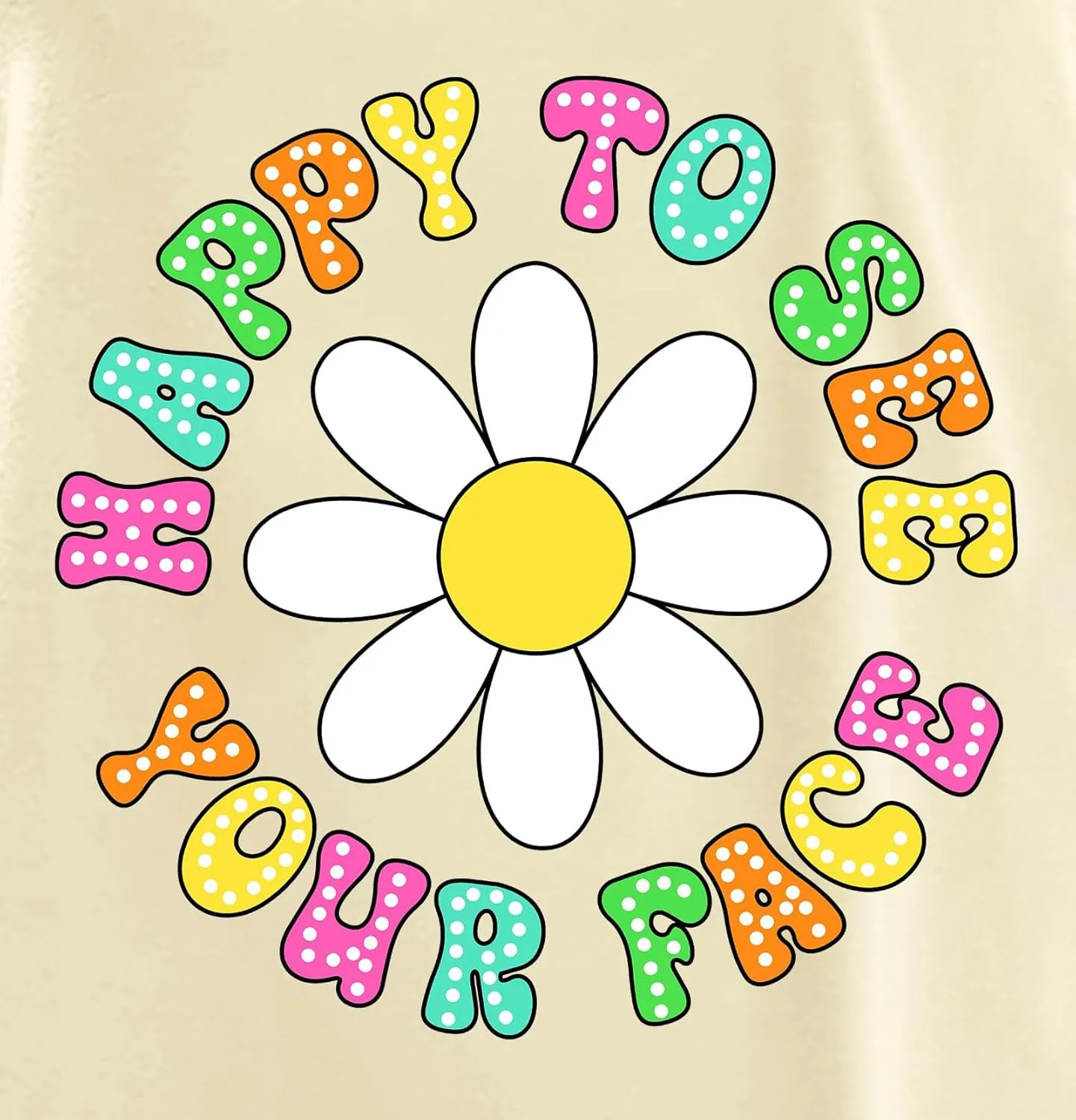 Happy to See Your Face Shirt: Women Funny Teacher T-Shirt First Day of School Shirts Groovy Back to School Tee Top