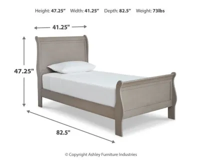 Kordasky Twin Sleigh Bed with Dresser