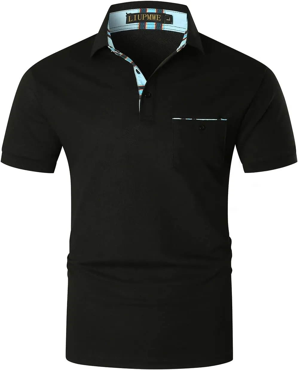 LIUPMWE Mens Polo Shirts Short Sleeve Shirts for Men Casual Cotton Collared T Shirt Golf Shirts Stylish Tops