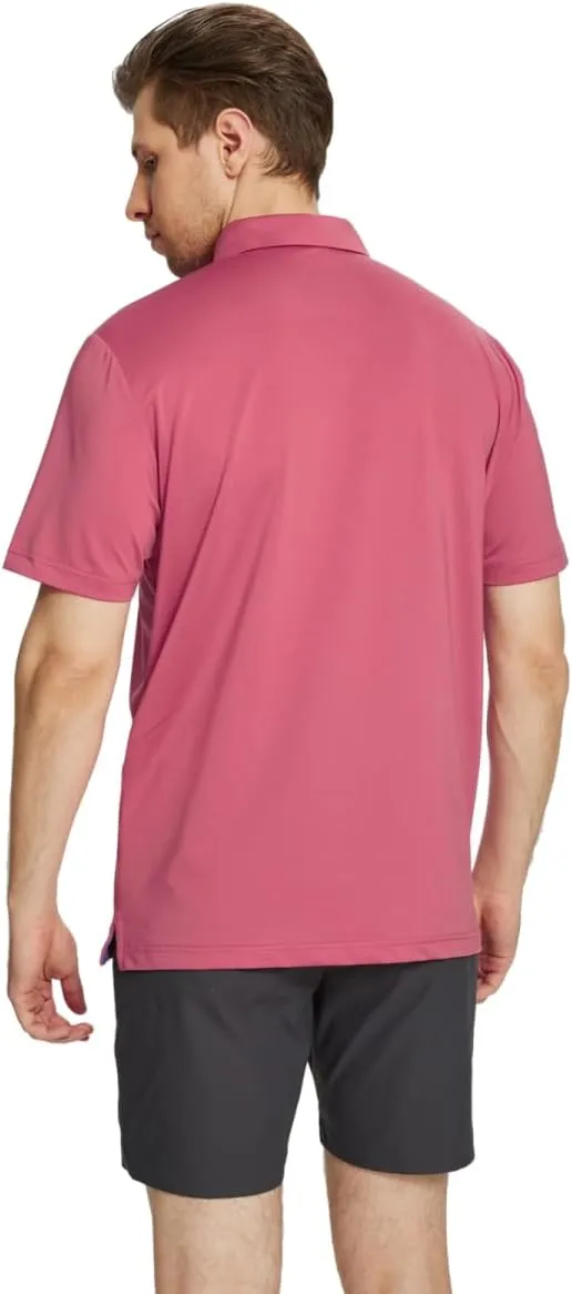 M MAELREG Golf Shirts for Men Quick Dry Short Sleeve Casual Stylish Moisture Wicking Chest Print Collared Mens Polo Shirts