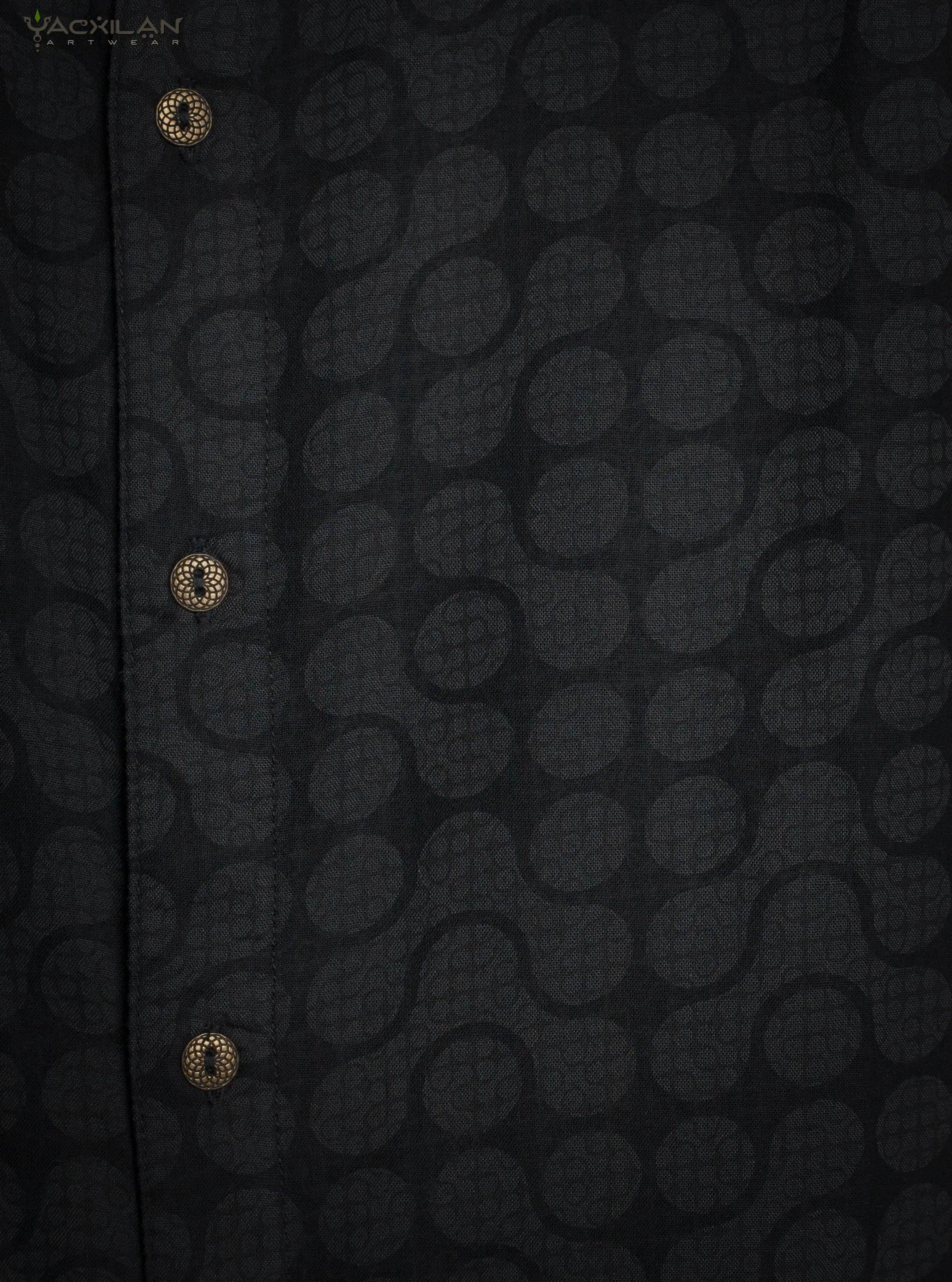 Shirt Men Half Sleeves / Viscose - Grey DOBLE TETRIS