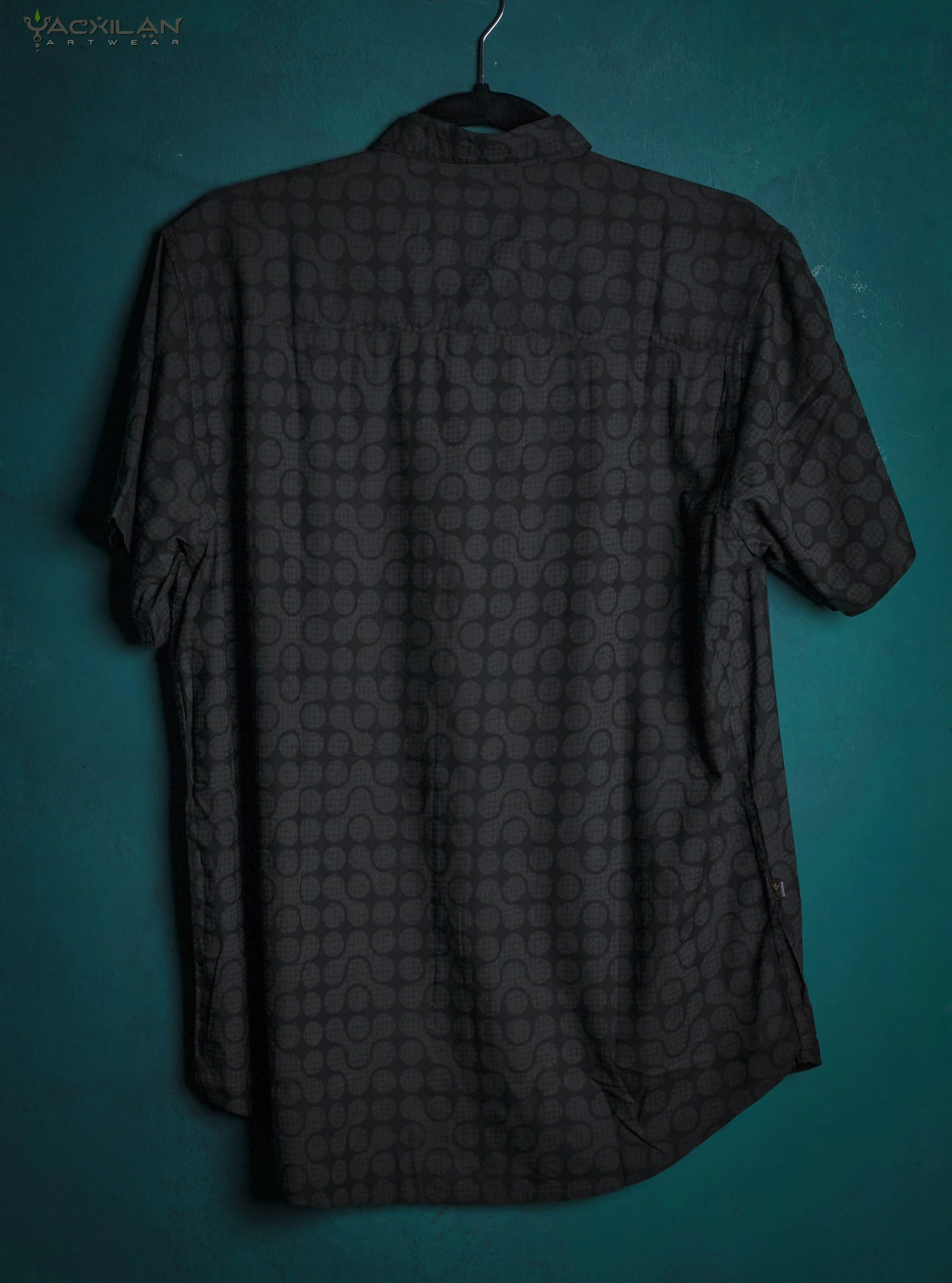 Shirt Men Half Sleeves / Viscose - Grey DOBLE TETRIS