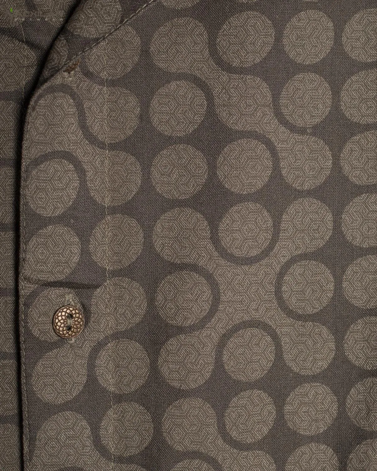 Shirt Men Half Sleeves / Viscose - Screenprint - Sand TETRIS