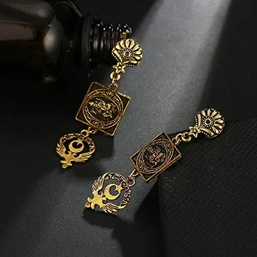 Yellow Chimes Oxidized Silver Combo 3 Pairs Unique Ganesha Design Traditional Chandbali Earrings For Women & Girls